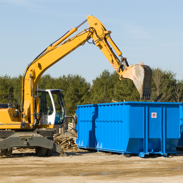 what size residential dumpster rentals are available in Gladys VA